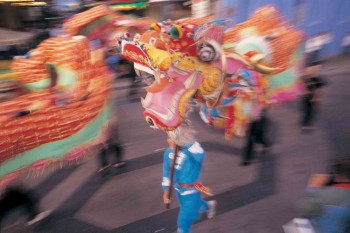 Chinese dragon in a Chinese New Year parade