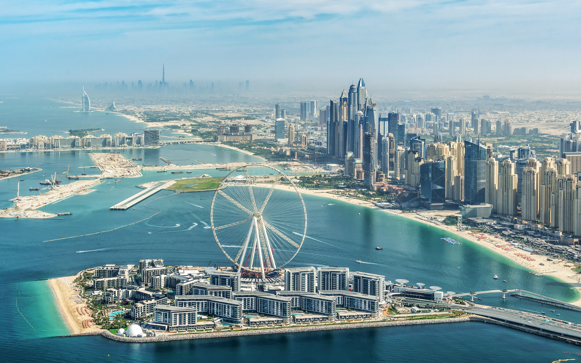 Dubai Marina skyline in UAE