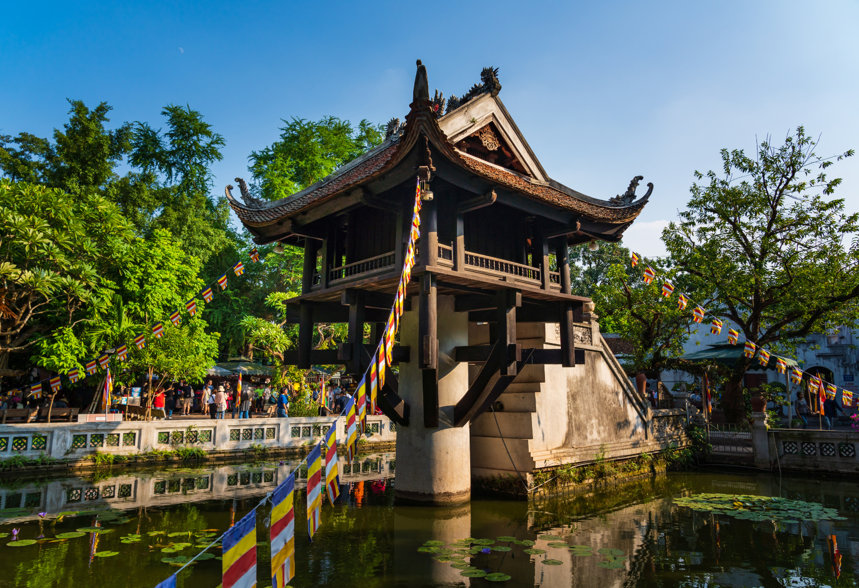 one pillar pagoda in Hanoi Vietnam