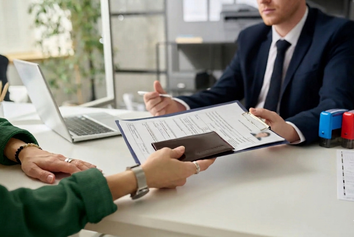 Remise de documents à l'ambassade